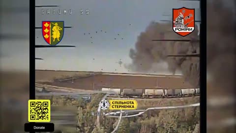 🔥🚂 Ukraine Russia War | Ukrainian FPV Drones Obliterate Russian Fuel Train | RCF