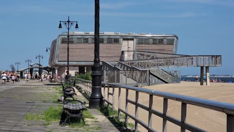 Brighton Beach - New York - July 2025 - Coney Island Beach NYC Briton beach Ocean Ave trip to beach ⛱️