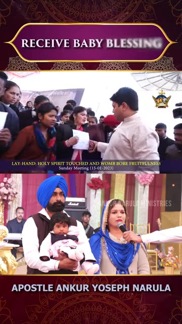 Received Baby Blessing After Layhand ll #apostleankuryosephnarula ll @sundaylivemeeting ll ANM