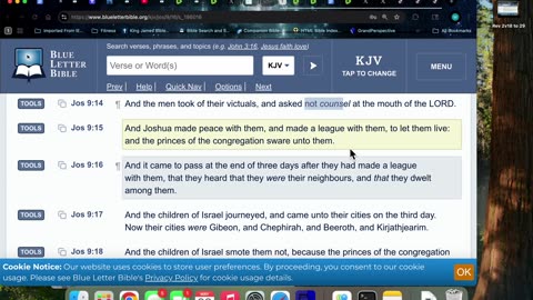 5/26/25 Jos 9:16-18 The trickery of Tares & no counsel of GOD causes death to Adam’s children!