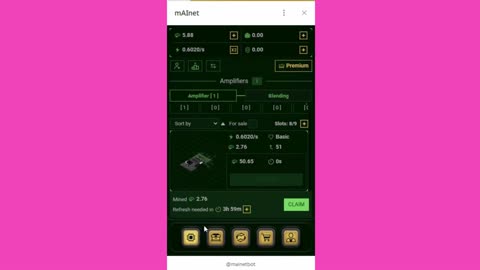 BIG MINING MINI APP BOT TELEGRAM mAInet EARN MNDB AND CONVERT TO CORE 50000CORE =36ton