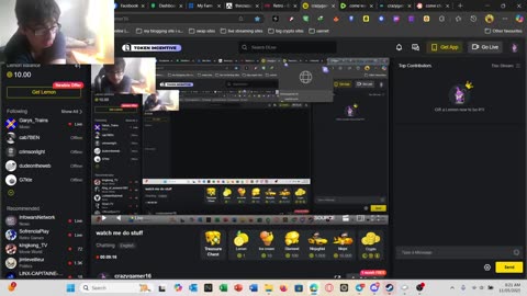 come watch me stuff like blockchain stuff or playing video games or stuff