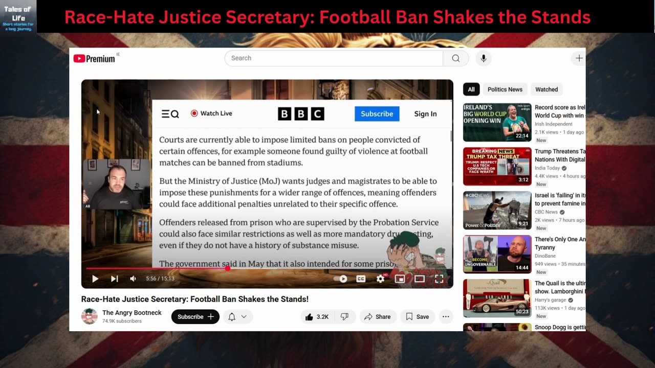 Race-Hate Justice Secretary Football Ban Shakes the Stands