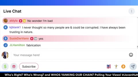 Who's Right? Who's Wrong? and WHOS YANKING OUR CHAIN? Polling Your Views!