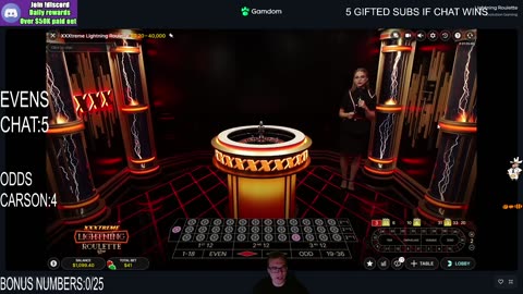 LIGHTNING ROULETTE CASINO GAME MADNESS CHAT COMPETITION!