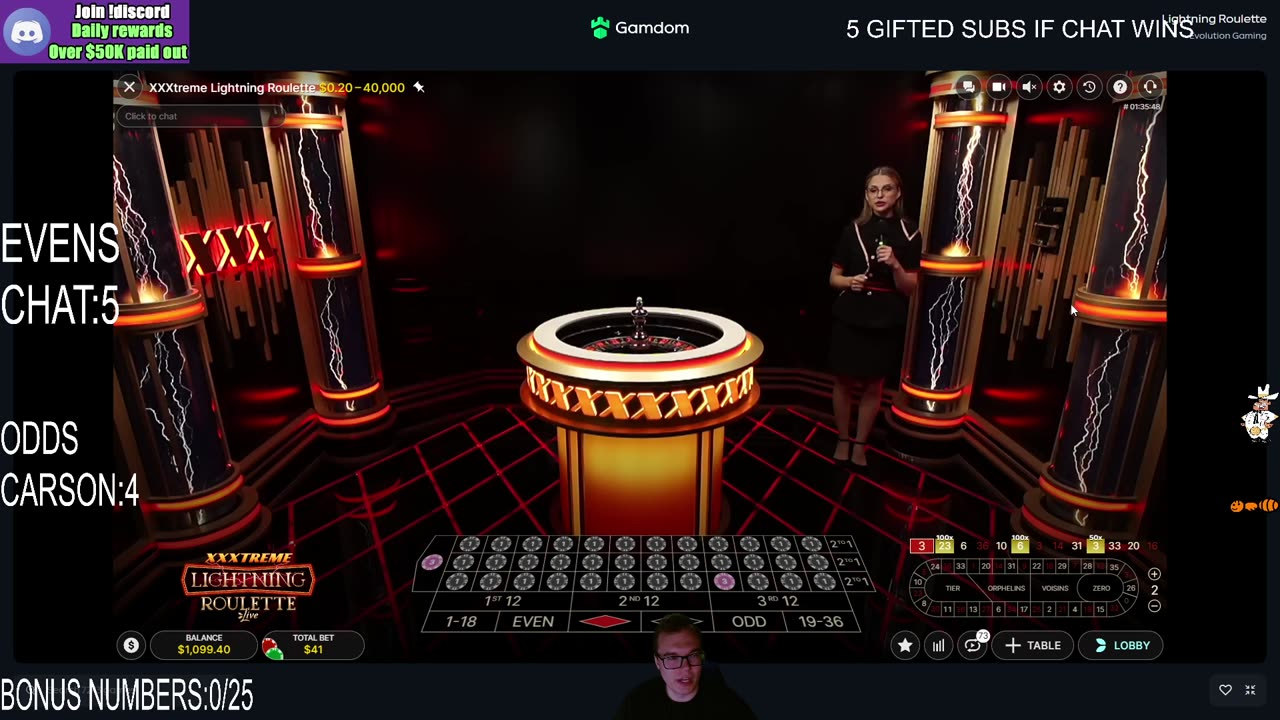 LIGHTNING ROULETTE CASINO GAME MADNESS CHAT COMPETITION!