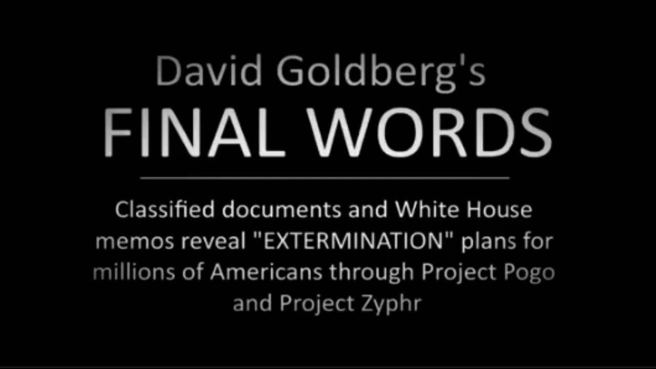 👿 FINAL WORDS by David Goldberg