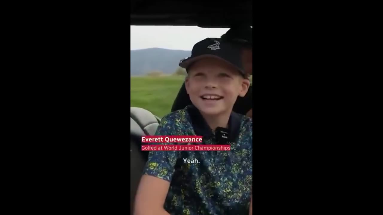 Kid challenged to get a hole in one. As a 9 year old he SHOCKS and did it!