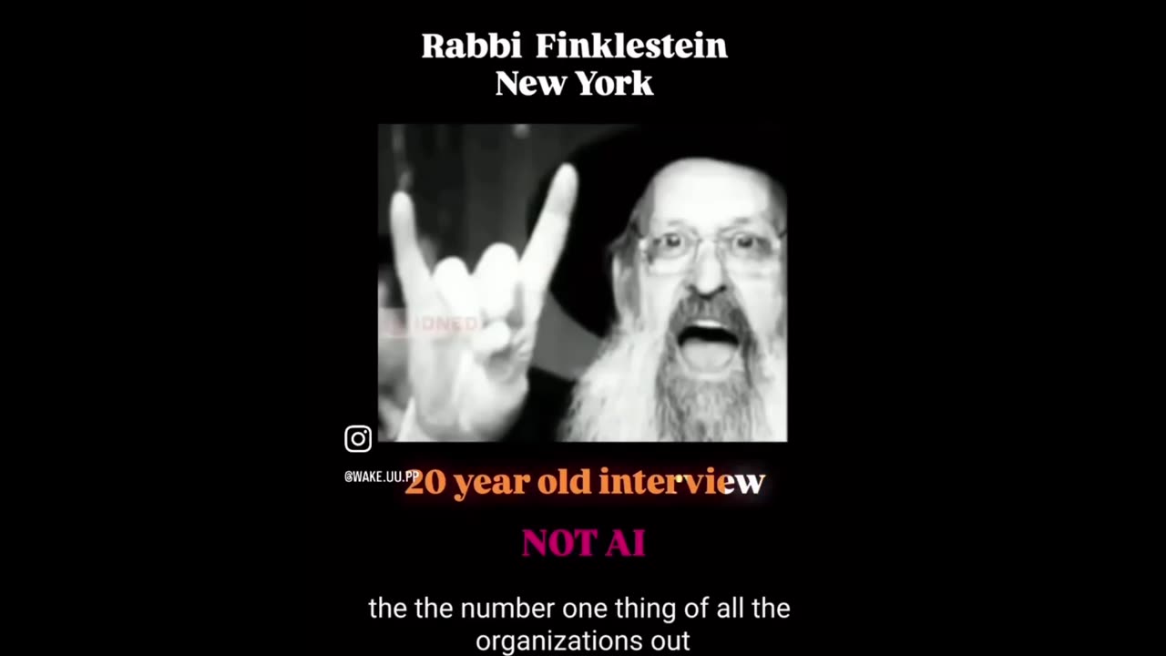 Rabbi Finkelstein's Shocking Revelation: The 20-Year-Old Interview That went Viral