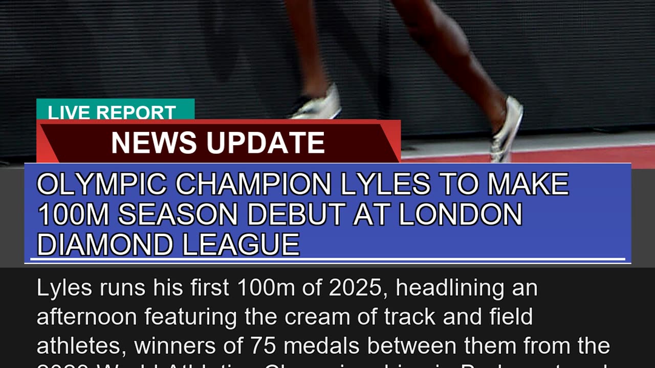 Olympic Champion Lyles to Make 100m Season Debut a