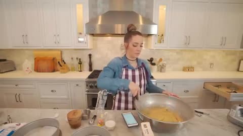 A birthday cake making