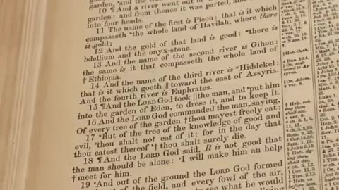 An old 1885 Bible revealing so much knowledge about Genesis
