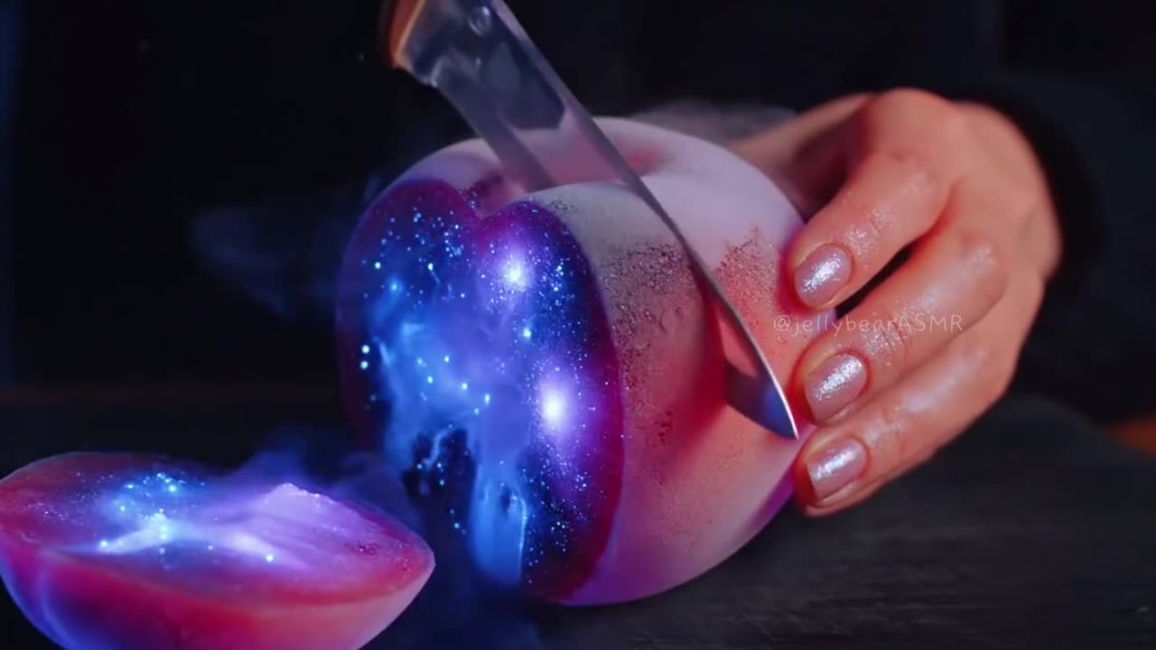 Galaxy Ice Fruits ❄️🌌 #asmr #aiasmr #surreal #oddlysatisfyingvideo #satisfying #oddlysatisfying