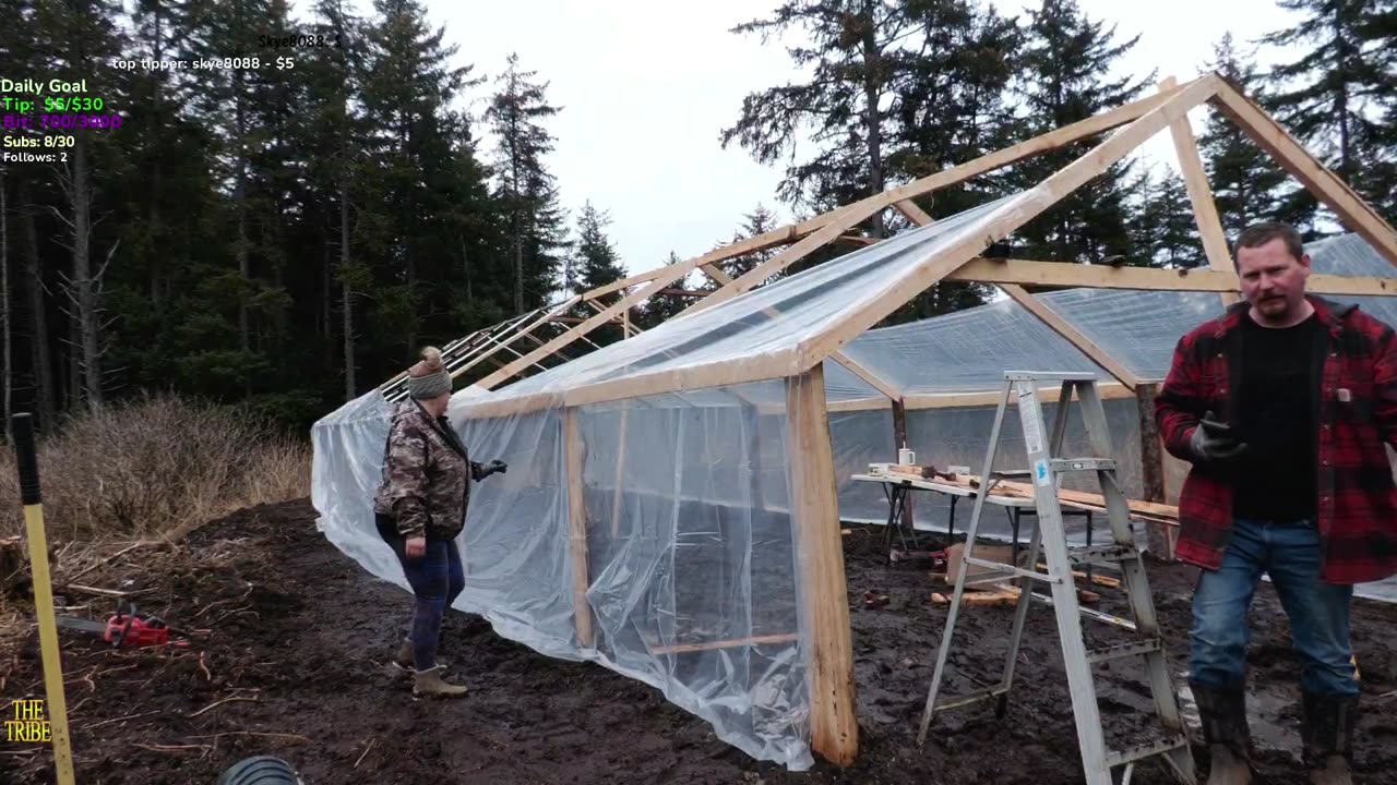 GREENHOUSE PLASTIC TIME we are doing it cant be stopped!! ALASKA !ISOLATED Village| !Real !Homestead #FACTOR75PARTNER