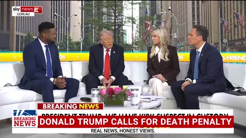 TRUMP SAYS HE HOPES SUSPECT IN CHARLIE KIRK FAKE SHOOTING GETS THE DEATH PENALTY