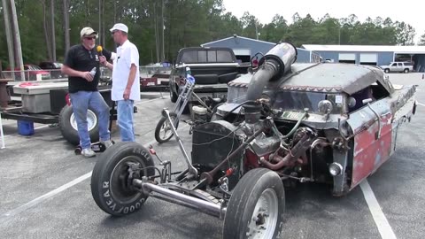 Hot Rod Madness - this Hot Rod flips over on the TRACK