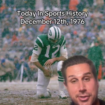 THE HISTORIC SPORTS MOMENT OF DECEMBER 12th, 1976