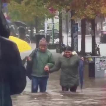 Torrential Rain Floods New York Streets
