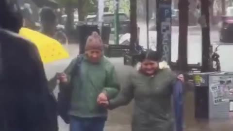 Torrential Rain Floods New York Streets