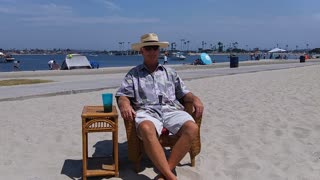 The Beach Captain in Time-Lapse. Verona Court Beach, Mission Bay, California. TL 032