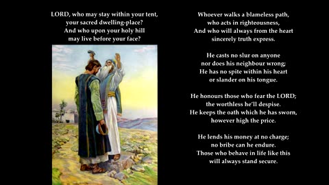 Psalm 15 in full. Tune: Grafenberg