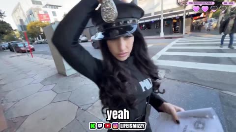 Attention-seeking streamer LifeisMizzy and her cameraman get some unexpected attention