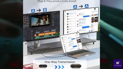 UANTIN USB C to HDMI Cable 6Ft | 4K High-Speed USB 3.1 Type-C to HDMI Cord for H