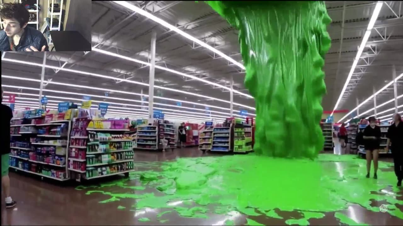 The Large Green Slime Spill In A Walmart Supercenter Fake Funny Parody Video