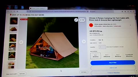 This is the hot tent I tried to buy from e-bay and couldn't: