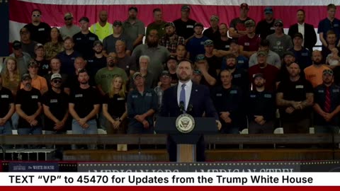 El vicepresidente JD Vance Pronuncia Discurso en Mid-City Steel