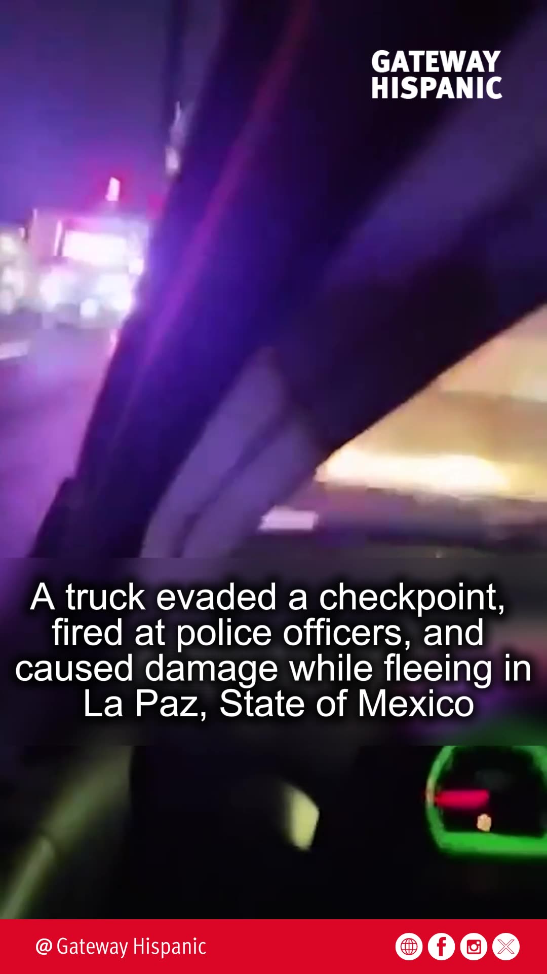 A truck evaded a checkpoint and fired at police officers in Mexico (VIDEO)