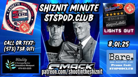 SHIZNIT MINUTE 8.01.25-BT talks SMACKDOWN!