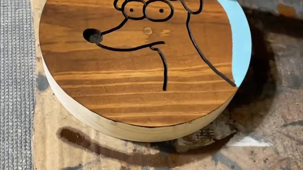 Brown and blue stain