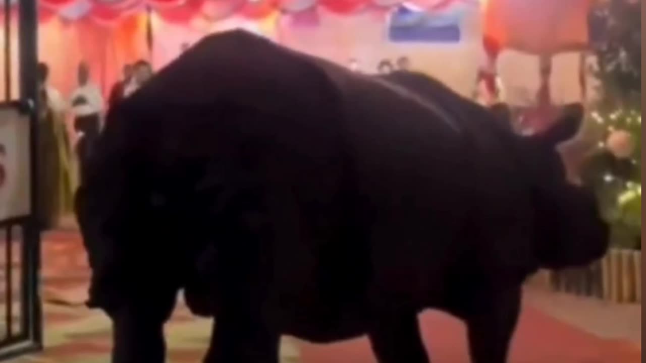 VIRAL: Video of a strange guest trembling with fear at a wedding ceremony