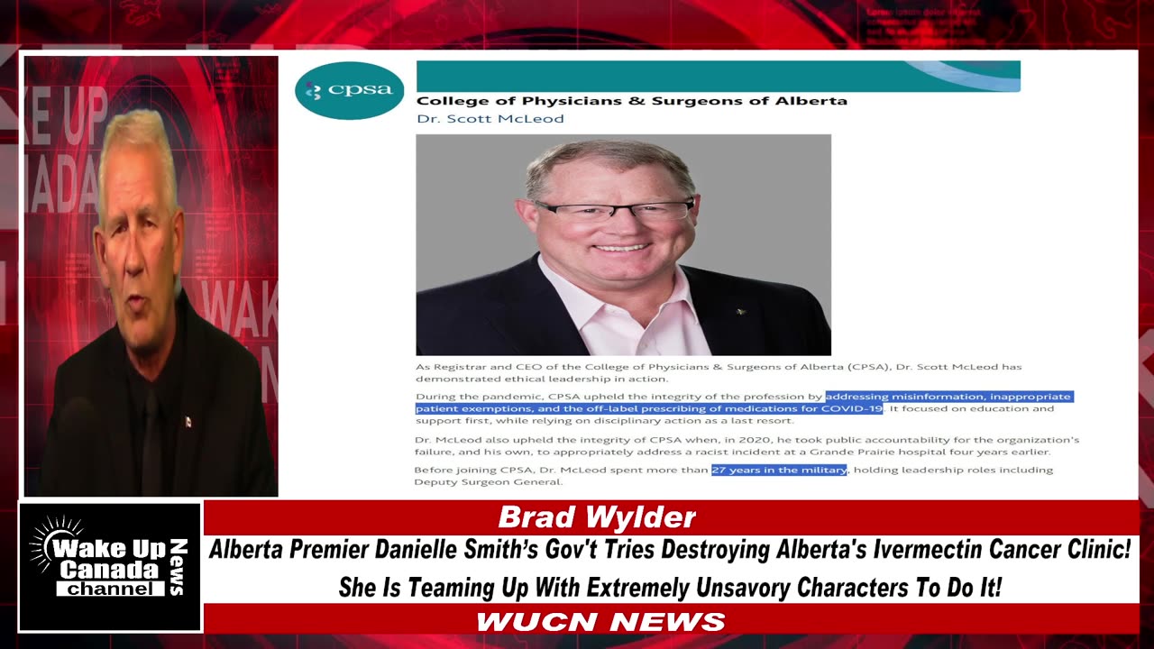 WCUCN-Epi#309-Alberta Premier Danielle Smith’s Gov't Tries Destroying Alberta Ivermectin Cancer