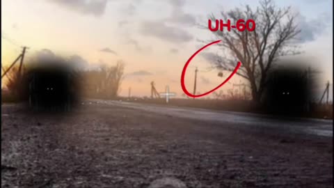 Russian Ambush Drone Films Ukrainian Black Hawks Landing Troops, Does Nothing