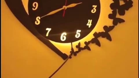Lifestyle Glory Heart Wooden Clock With Premium Light #haulistan
