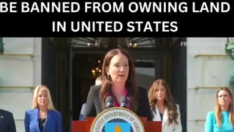 BREAKING TRUMP ADMIN SAYS CHINA WILL BE BANNED FROM OWNING LAND IN UNITED STATES