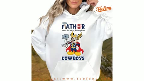 Dallas Cowboys Mickey Mouse Fathor Shirt Adults