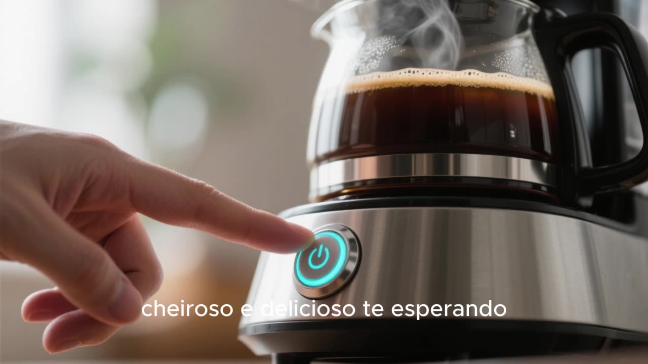 Cafeteira elétrica 1L – Café quente e prático.
