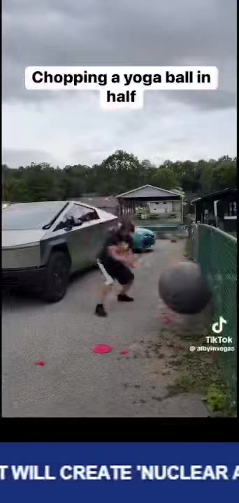 Man with axe🪓 vs Yoga ball 🎾🤦‍♂️