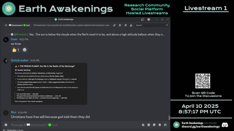 Earth Awakenings - Livestream 1 - #3098 - Live on Rumble/Youtube/X-Twitter/Twitch
