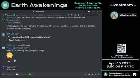 Earth Awakenings - Livestream 1 - #3108 - Live on Rumble/Youtube/X-Twitter/Twitch