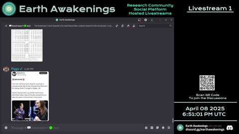 Earth Awakenings - Livestream 1 - #3094 - Live on Rumble/Youtube/X-Twitter/Twitch