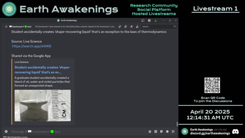 Earth Awakenings - Livestream 1 - #3116 - Live on Rumble/Youtube/X-Twitter/Twitch