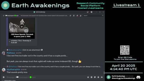 Earth Awakenings - Livestream 1 - #3116 - Live on Rumble/Youtube/X-Twitter/Twitch