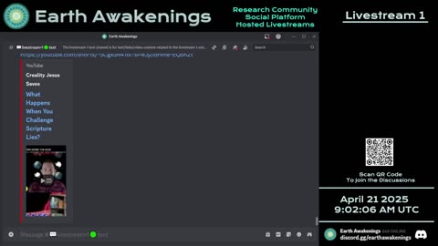 Earth Awakenings - Livestream 1 - #3121 - Live on Rumble/Youtube/X-Twitter/Twitch