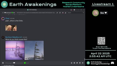 Earth Awakenings - Livestream 1 - #3121 - Live on Rumble/Youtube/X-Twitter/Twitch