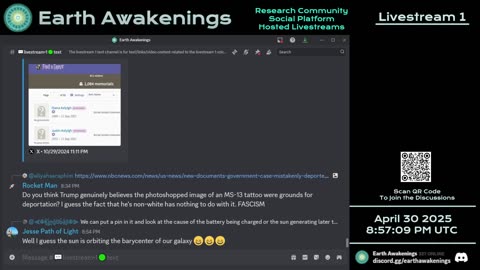 Earth Awakenings - Livestream 1 - #3140 - Live on Rumble/Youtube/X-Twitter/Twitch