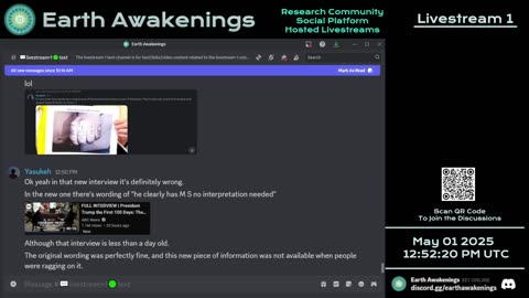 Earth Awakenings - Livestream 1 - #3140 - Live on Rumble/Youtube/X-Twitter/Twitch